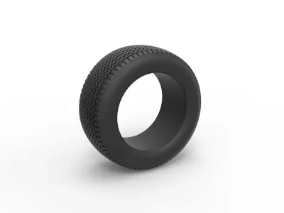 Tire of Dirt Modified stock car V2 Scale 1 to 25 3D print model