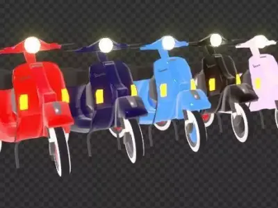 1981 Vespa P125X Pack 3D model