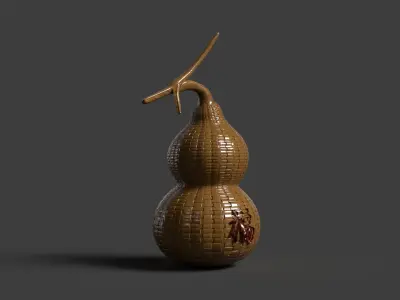 Chinese weaver  gourd  Low-poly 3D model