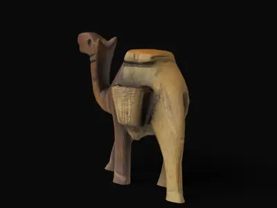 Wooden camel 3D model