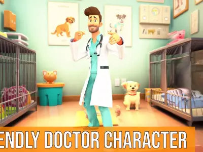 Friendly Doctor Character model pack Low-poly 3D model