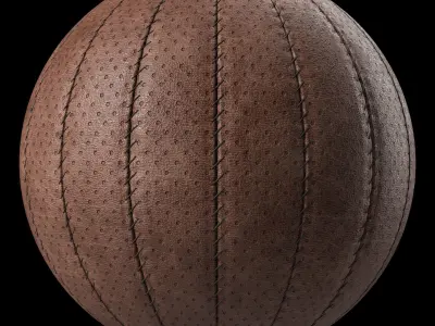 Leather Materials 35- Stitched Leather By Sbsar Texture