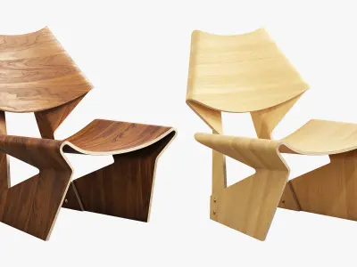 Grete Jalk chair 3D model