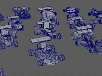 Stylish candy cookies for cars Low-poly 3D model