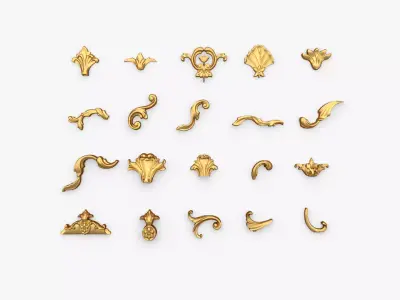 Acanthus Leaves Collection 08 3D model