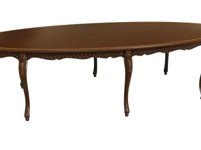 Classic table with carvings 3000 3D model