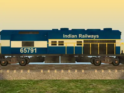 Indian Diesel Locomotive 3D Model 3D model