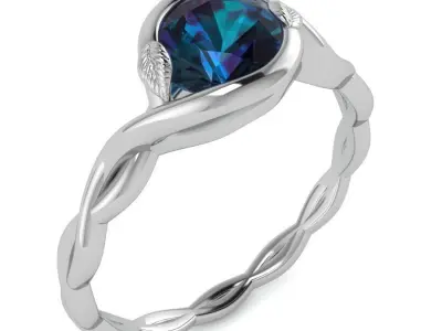 Elegant  Diamond Ring 3D print model