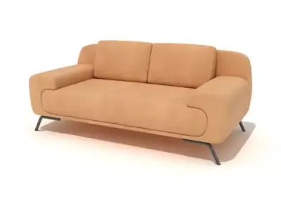 Yellow Luxury Sofa 3D model