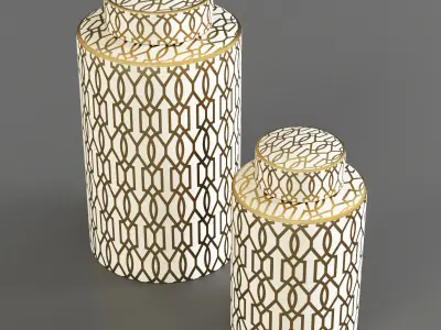 Decorative canisters 3D model