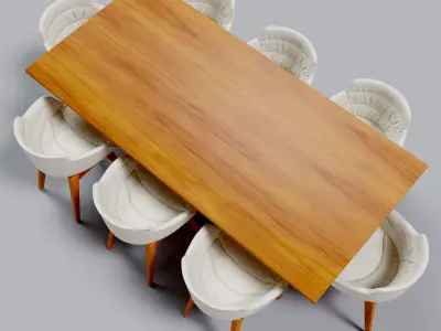 Modern Eight Seater Dinning Table 3D model