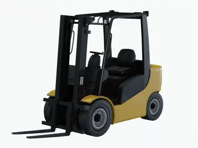 Industrial Frontal Forklift Low Poly Low-poly 3D model