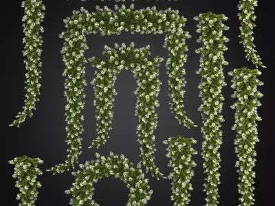 Christmas Garlands 01 3D model