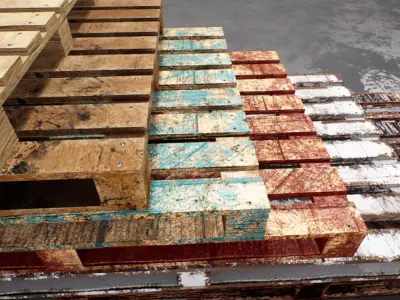 Pack 6 Pallet asset Game Ready Low-poly 3D model Low-poly 3D model