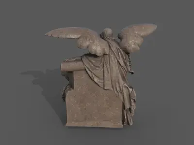 Statue of an Angle 2 Low-poly 3D model