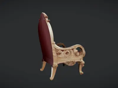 ornate luxury armchair 3D model