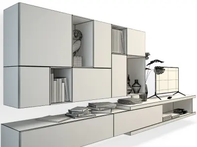 Contemporary TV Furniture 02 3D model