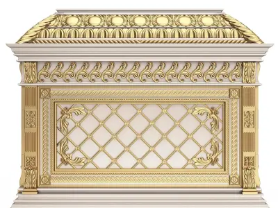 Chest 08 White Low-poly 3D model