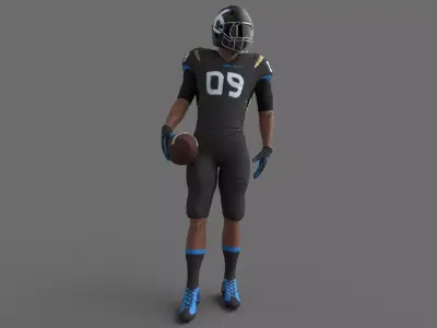 American Football Player Low-poly 3D model