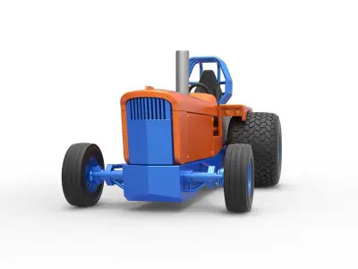 Tractor dragster concept Scale 1 to 25 3D print model
