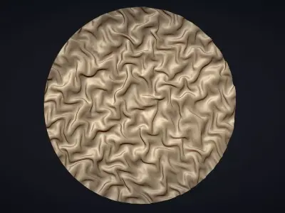 Drapery Sculptures Circle Wall Art Panel for CNC or 3D Print STL 3D print model