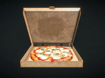 Pizza Margherita 3D Model Game Ready Low-poly 3D model