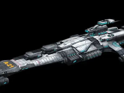 Battlestar - Battleship 01 3D model
