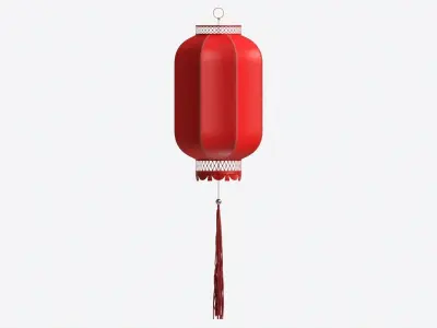 Oriental Traditional Hanging Paper Lantern 02 3D model