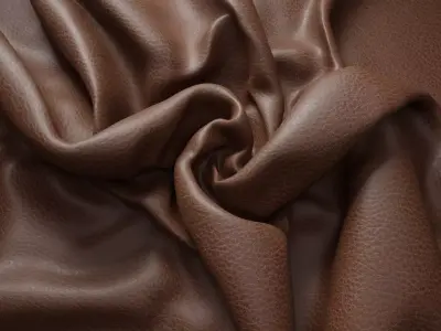 Chestnut Leather Grain 4K Texture