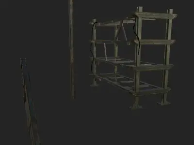 Metal Frame Low-poly 3D model