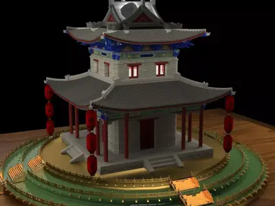 Chinese ancient house 3D model 43