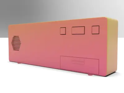 CLOCK PINKYELLOW WHITE Low-poly 3D model