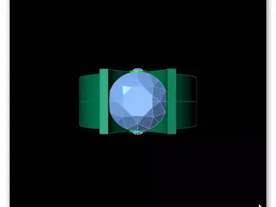 luxury solitaire engagement high jewelry ring  3D print model