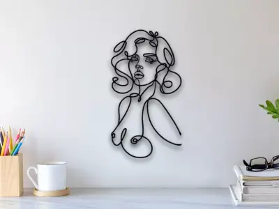 Beautiful Girl Wall Art 3D print model get