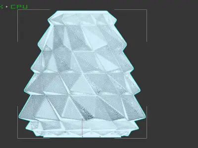 Wavy Triangulation Vase Geometric Shape 3D Printing Model 3D print model
