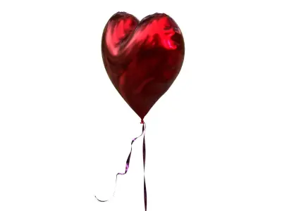 Red Heart Balloon 3D model