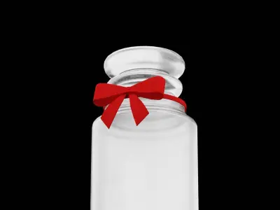 Christmas Jar Low-poly 3D model