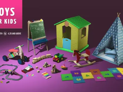 Toys for Kids Unreal Engine 4 Low-poly 3D model