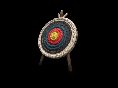 Archery Target - PBR - Textured Low-poly 3D model