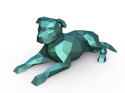 staffy staffordshire bull terrier 3D print model