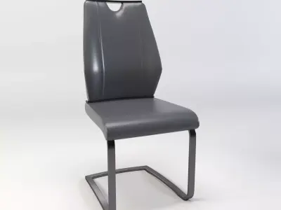  Dining chair - side chair - leather chair - accent chair - seat Low-poly 3D model