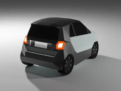 Low Poly SmartCar smart car Low-poly 3D model