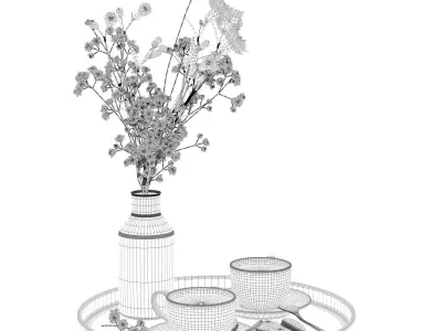 Coffee set 01 3D model