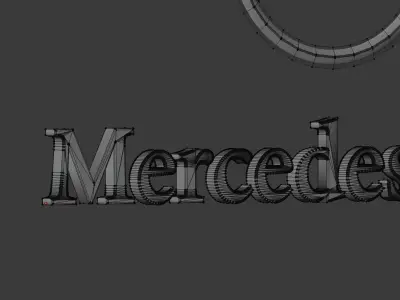 Logo mercedes benz and audi 3D model