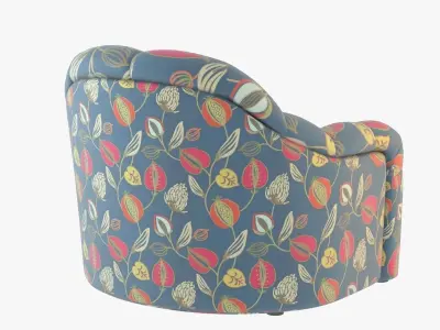 Capitone unpholstered chair 3D model