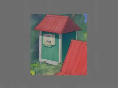gAME Wood Stitch House 04 3D model