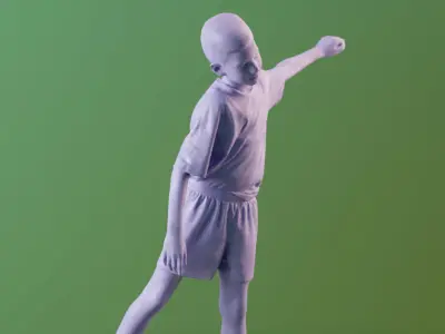 Amal 10017 - Soccer Kid Low-poly 3D model