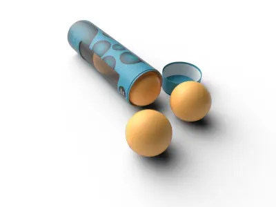 Ping Pong Ball M03 Low-poly 3D model