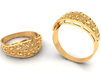 Women Ring 82 indian style handmade ring for women 3D print model