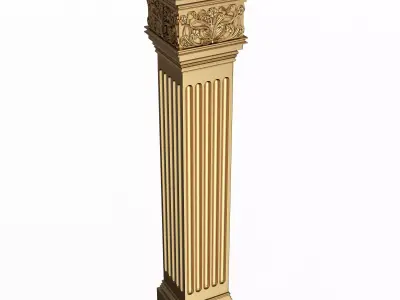 Column Capital 01202 Low-poly 3D model